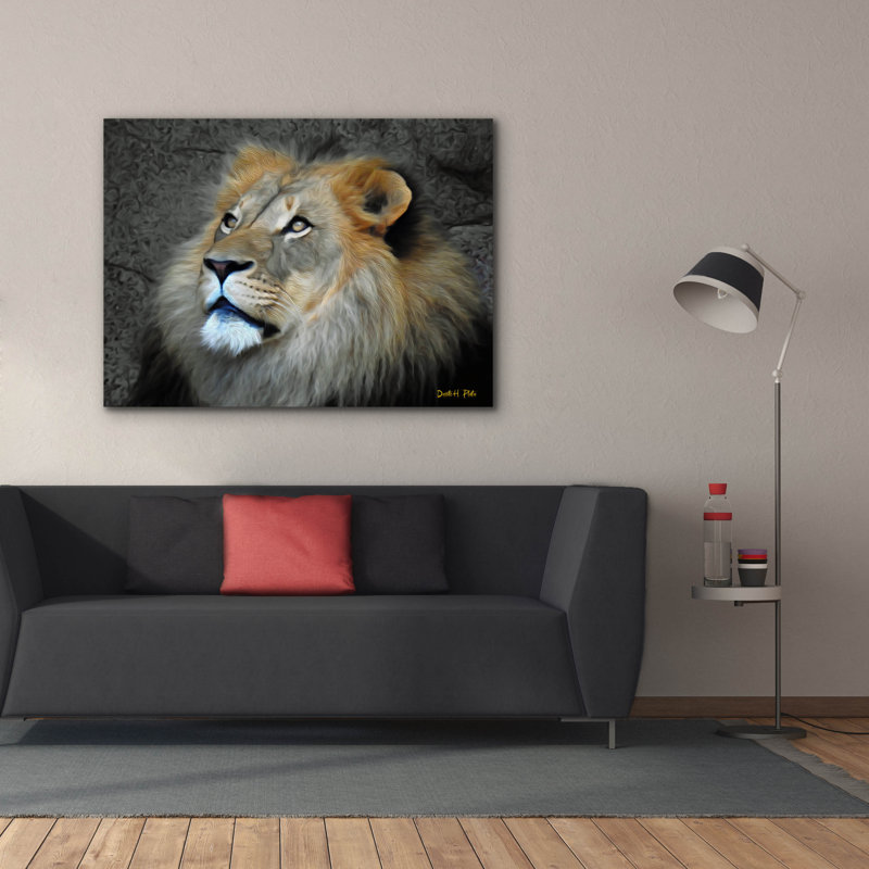  «The King» par Dante Plata, art mural sur toile, 54 po x 40 po, H 40 po x l 54 po