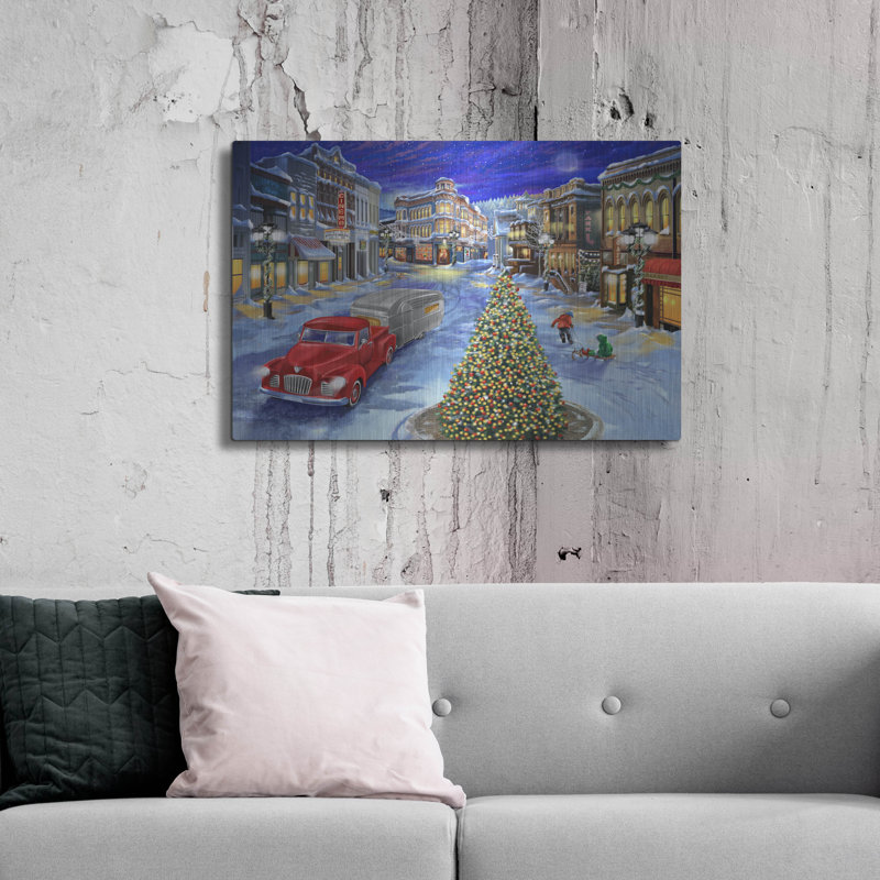 «Main Street Christmas» par Bigelow Illustration, H 24 po x l 36 po