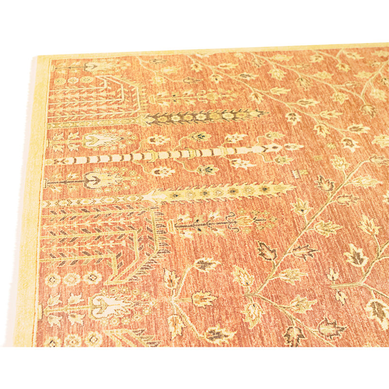 Tapis rouille et rouille de haute qualité noué à la main