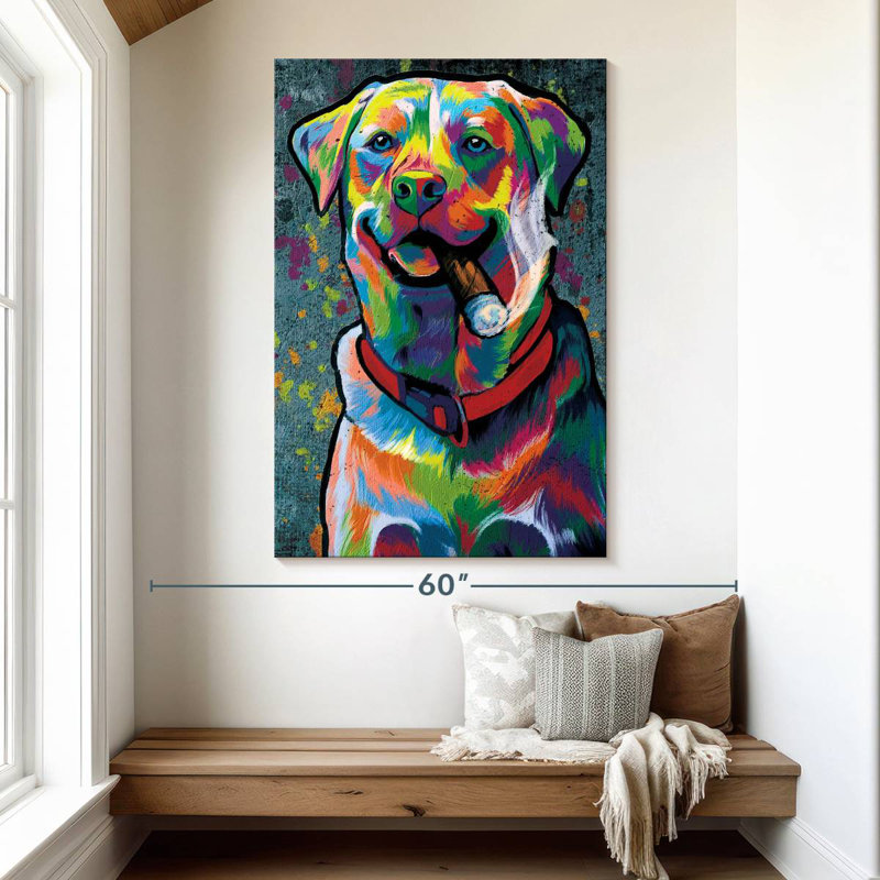 Brampt Acrylic Abstract Dog, 51" H x 34" W
