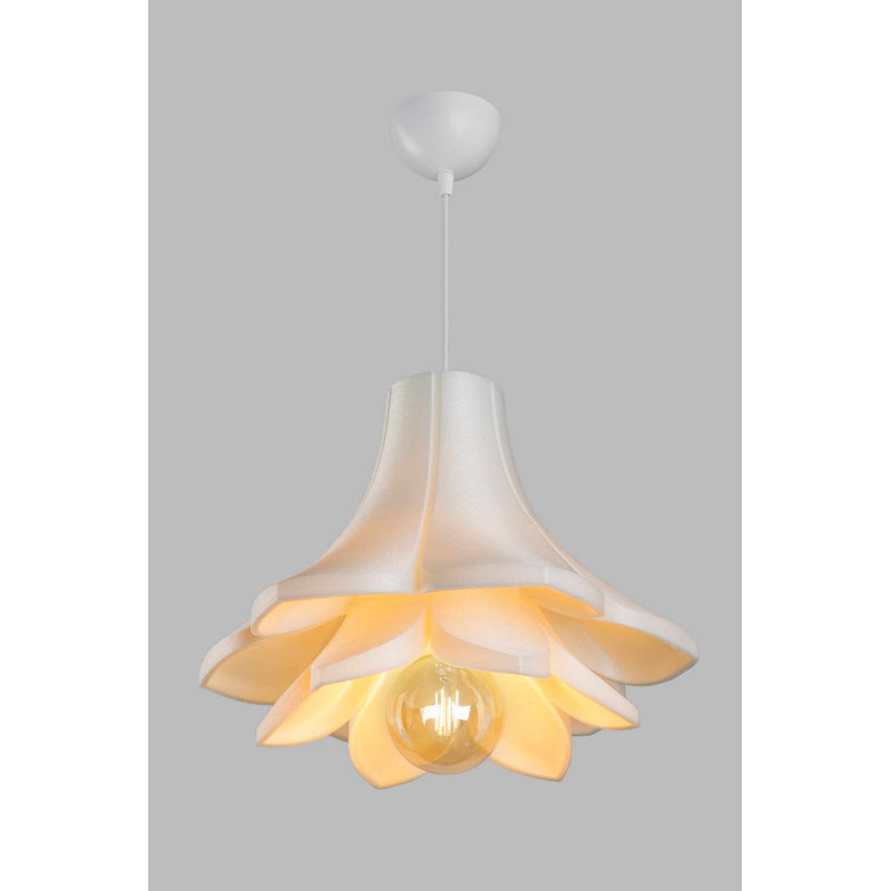 Lustre, 1 Light, 11.61" H x 11.61" W x 8.46" D, Cream