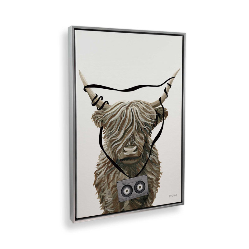 «Highland Cassette» par Yvette St. Amant, reproduction d'art, H 32 po x l 24 po, Argent argent