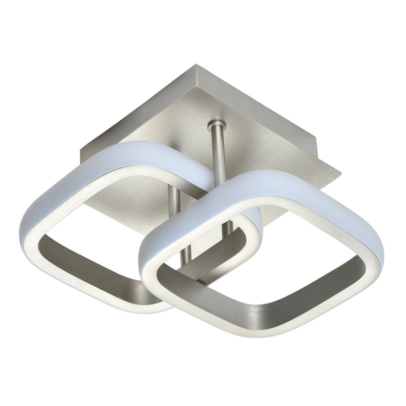 LED Flush Mount, Brushed Nickel