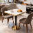 30" Sintered Stone Dining Table With Gold Metal Pedestal Base – Commercial & Residential Use For Cafés, Restaurants & Small Spaces-124302013-128942187