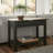 Brown And Black Two-Tone Modern Farmhouse Style Sofa Table-541309995