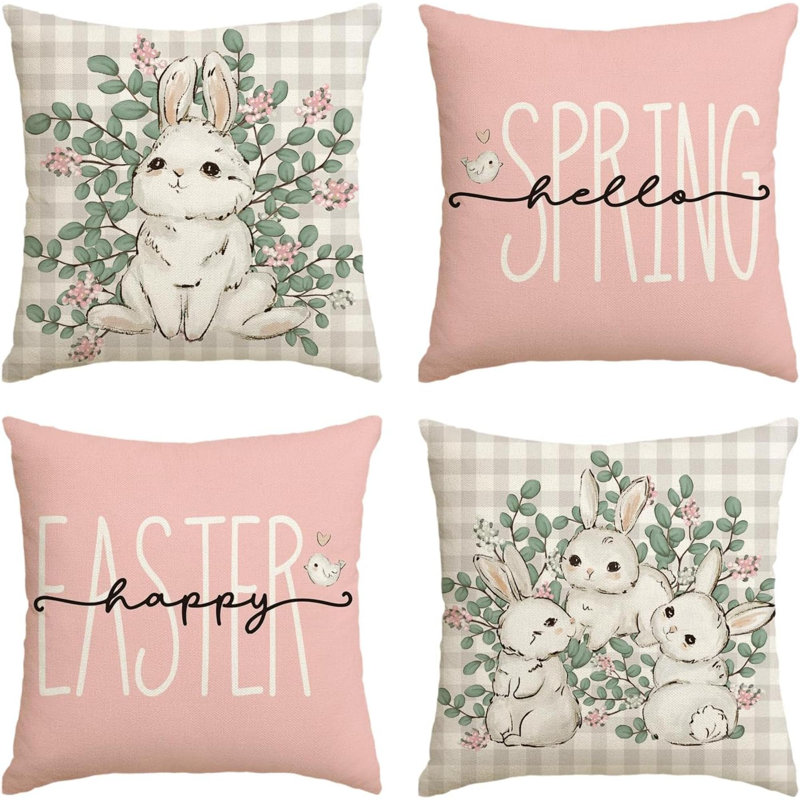  Reversible Throw Pillow, Pink