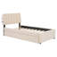 Lit plateforme tapissier Teddy