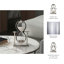 Objet décoratif en métal et verre minuteur pour la décoration intérieure - Sculpture contemporaine pour bureau, table ou salon - Argent-378687885