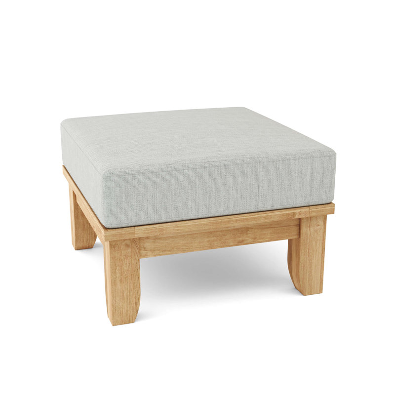 Luxe Outdoor Teak Ottoman
