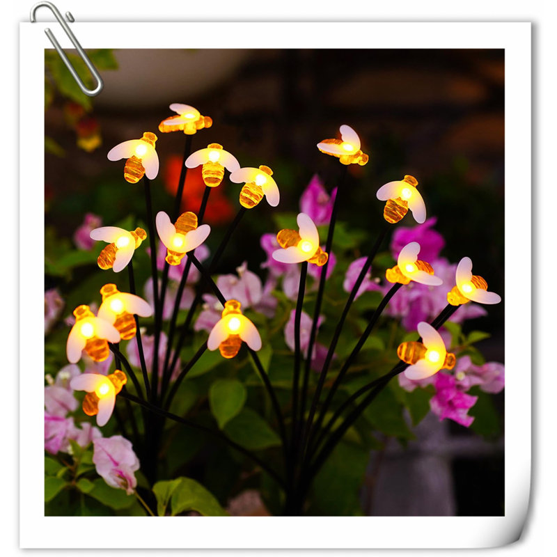 Ornement de jardin à DEL à énergie solaire intégré 15,27 "Décoration