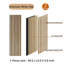 Ensemble de 4 panneaux muraux insonorisés décoratifs en bois véritable de 189 po x 25,2 po à lattes 3D (ensemble de 4)-113113309