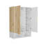 Armoire Barletta, chambre à coucher, chêne clair / blanc
