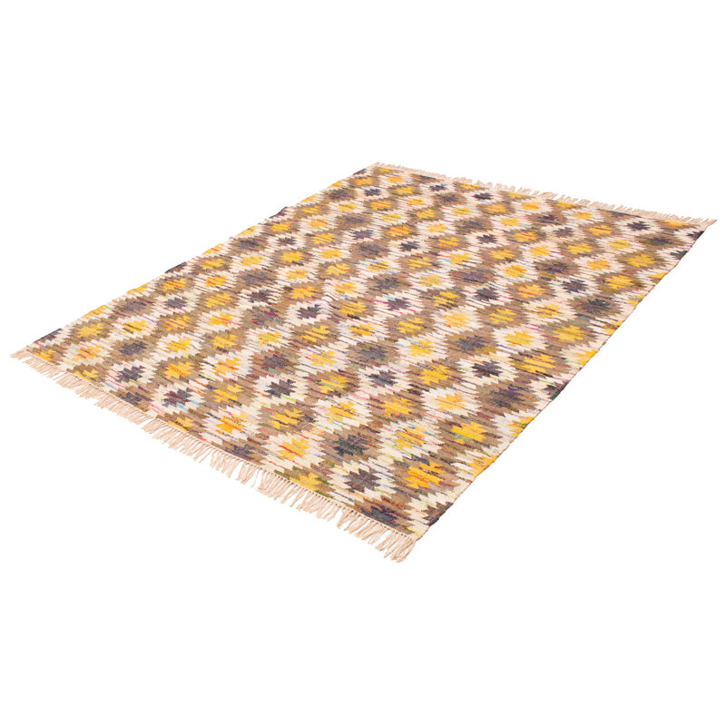 Couleur couleur crème, kilim olive, Rectangle 9 pi x 12 pi