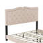 Structure de lit tapissier avec motif de rivets, lit plateforme en velours