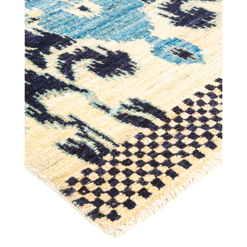 Contemporary One-of-a-Kind 2' 7" X 8' 7" Hand Knotted Area Rug