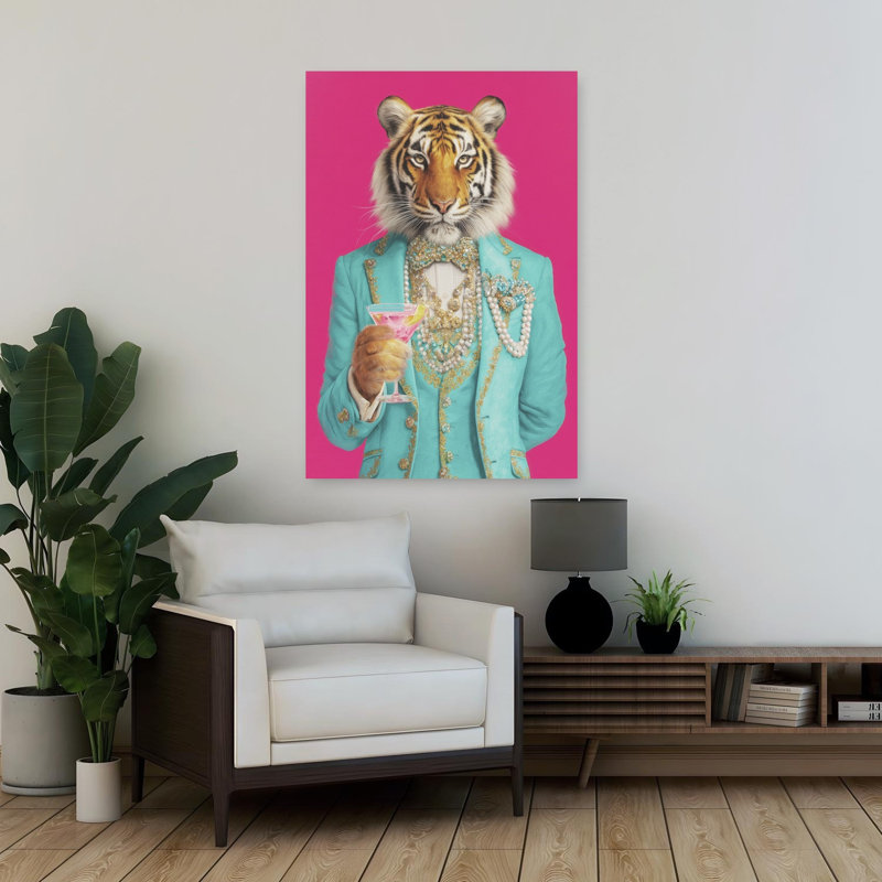 Art contemporain, art de chat contemporain surréel, H 36 po x l 24 po