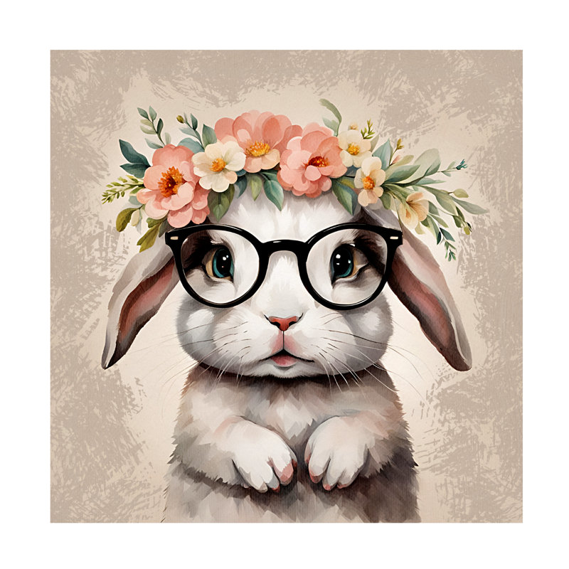 Art sur toile «Bunny Tina Lavoie Bree», H 24 po x l 24 po