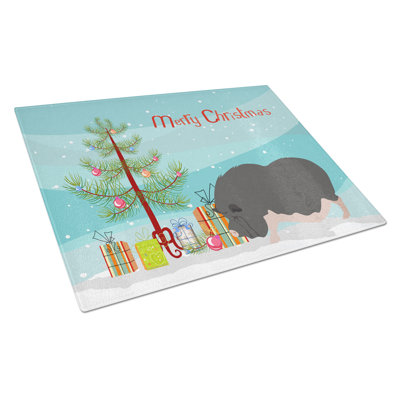Caroline's Treasures Tempered Glass Vietnamese Pot-Bellied Pig Christmas Cutting Board