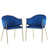Velours bleu marine / or est en rupture de stock