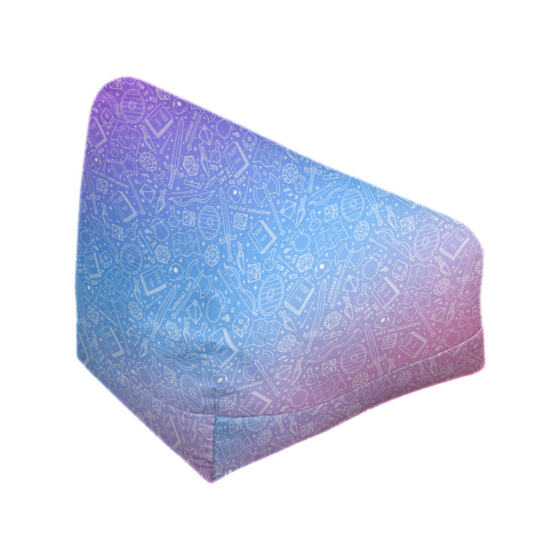 Sac de pois Kitterman, H 27 po x L 30 po x P 25 po, Pouf fauteuil, Bleu ciel/Orchid/plumes
