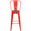 Tabouret de bar ou de comptoir en métal Marian avec dossier et siège en bois Marian-2127243145-2101696429-2101696408