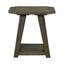 Table de bout octogonale avec pieds fuselés et tablette inférieure Gertraute