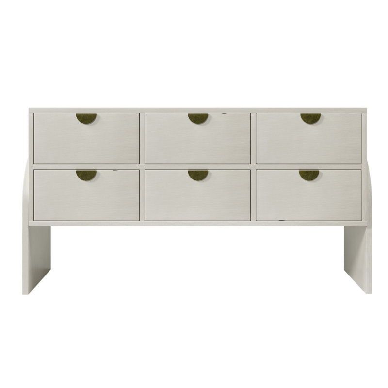 Commode en placage de bois d'hévéa avec commode à six tiroirs, commode et vestibule