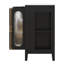Meuble-lavabo de 36 po avec lavabo en céramique, armoire de rangement avec 2 portes en verre à fermeture en douceur et trois tiroirs