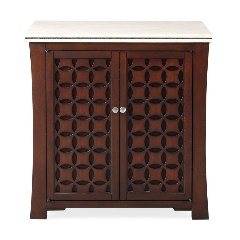 Meuble-lavabo sur pied moderne Giovanni de la collection Benton, 76 cm (30 pouces), brun foncé, lavabo simple, dessus en marbre crème, entièrement assemblé