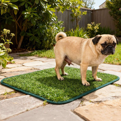 Artificial Grass Puppy Pee Pad for Dogs and Small Pets - 19.7x39.4 Inch, Reusable Potty Training Pad for Indoor Outdoor