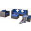 Ensemble de conversation modulaire en rotin 7 pièces avec coussins Patiojoy-1720924591