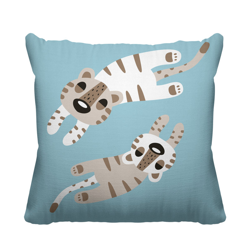 Coussin Jiba, L 15 po x H 15 po, Bleu pastel