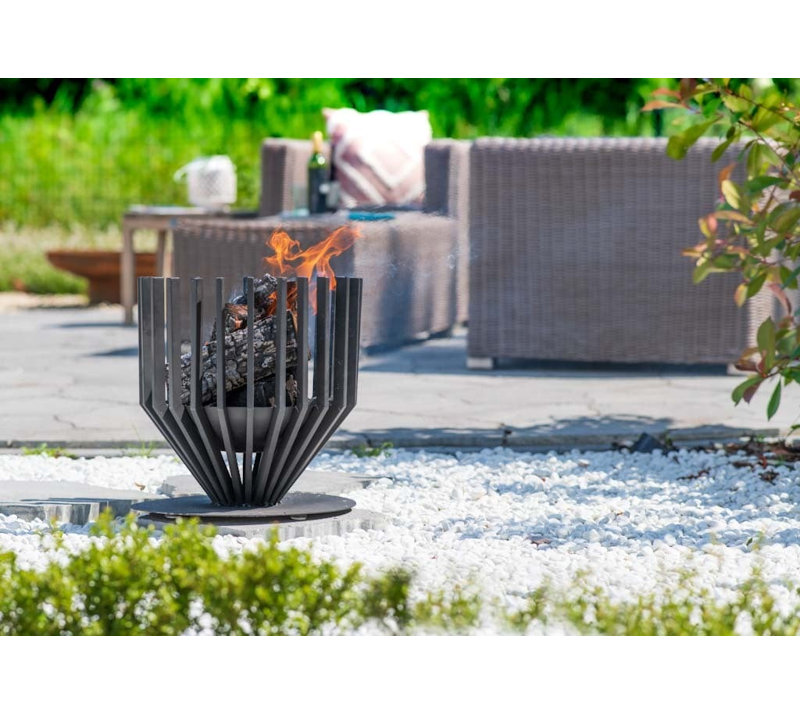  Panier de feu noir moyen Irving