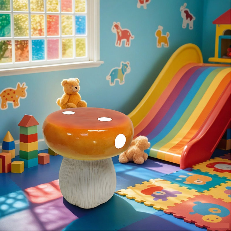 Statue tabouret Mushroom, Orange