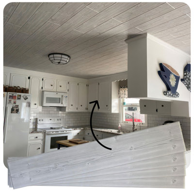 Foam Wood Glue-Up Ceiling Planks 39 in. x 6 in.