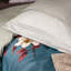 Ensemble de housse de couette réversible en microfibre bleu / blanc 3 pièces Hyer-88486626