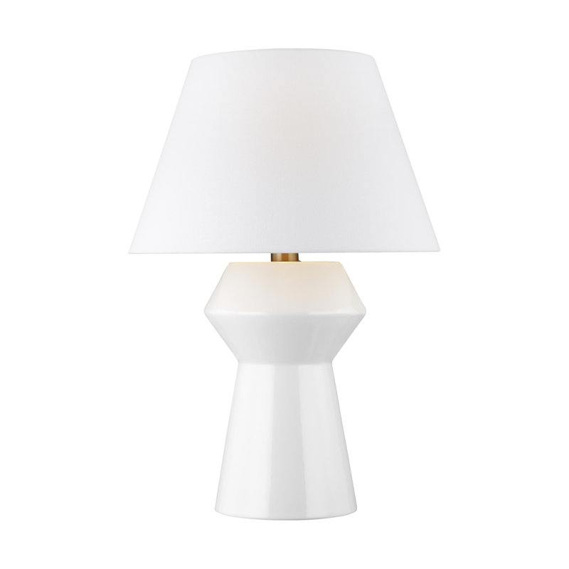 Cinthia Ceramic Table Lamp, Arctic White