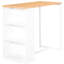 Table de bar de cuisine blanche à hauteur de comptoir avec 3 tablettes pour la salle à manger et le salon, 3 tablettes de rangement modernes, blanc, par pièce