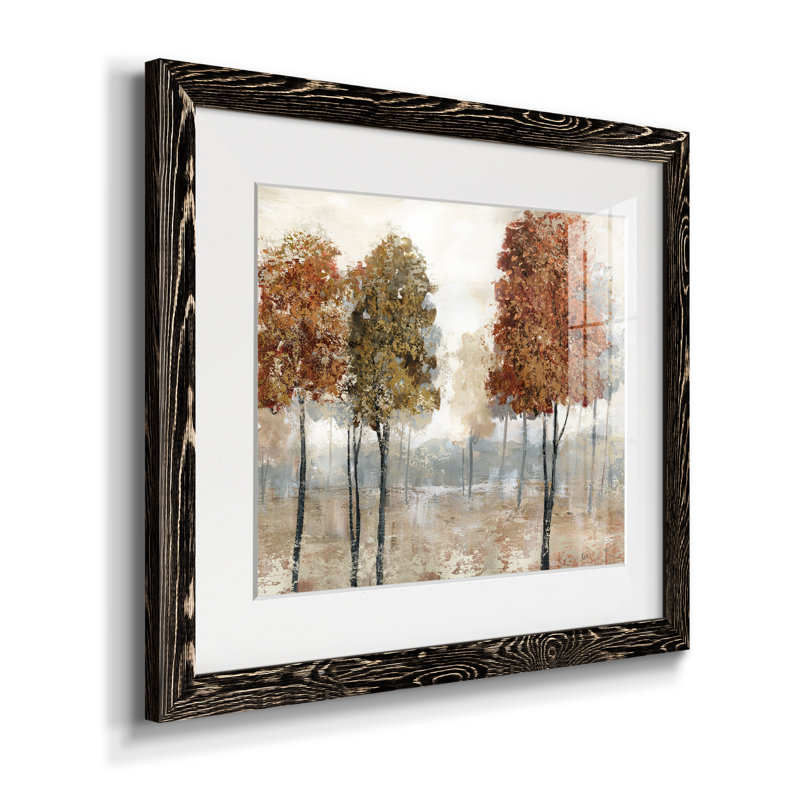 Trees of Copper Mountain - peinture encadrée, H 31 po x l 44 po x P 1 po, Cadre noir