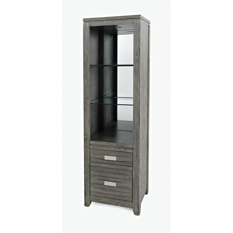 Bibliothèque standard H 72 "x l 22" Cathye, Gris brossé