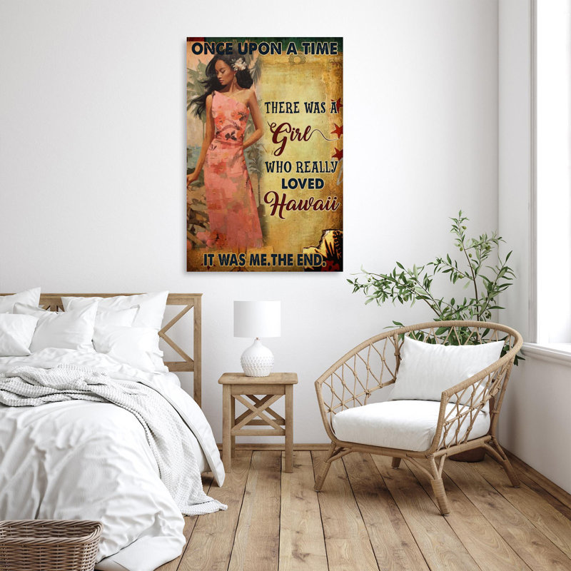 Impression sur toile, "A Girl Who Really Lived Hawaii", H 14 po x l 11 po x P 1,25 po