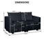 Modular Convertible Sectional Air Leather Loveseat Sofa-95668629