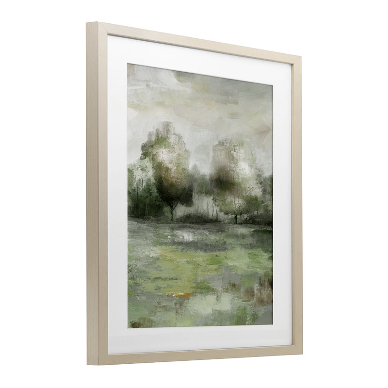 Into The Brush Scene, reproduction encadrée sous verre, design par Nan, Cadre de récolte en pin, H 16 po x l 13 po