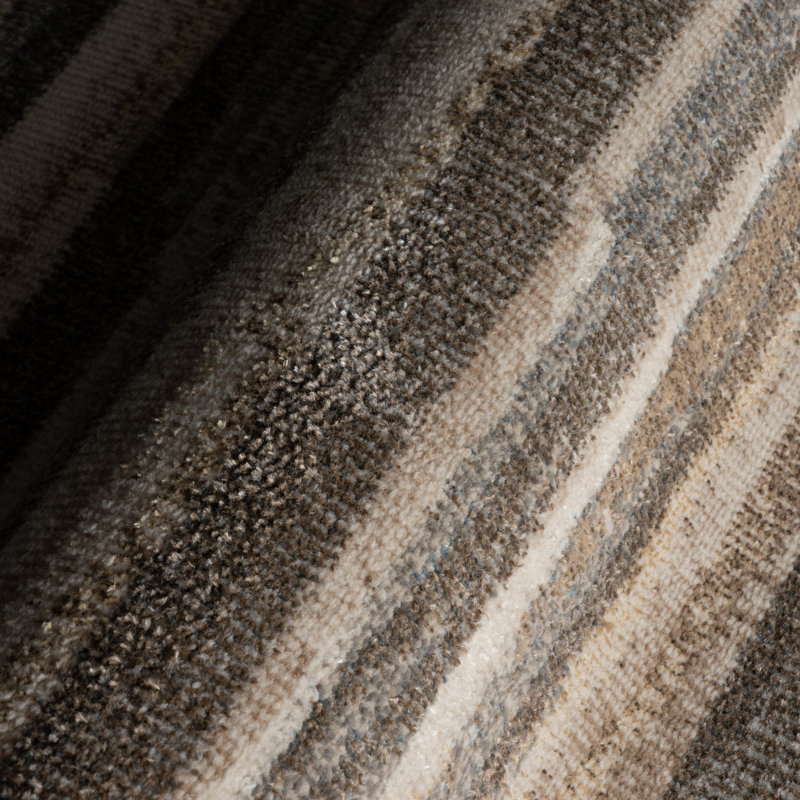  Clarimond Rustic Striped Washable Area Rug, Rectangle 2' x 3'