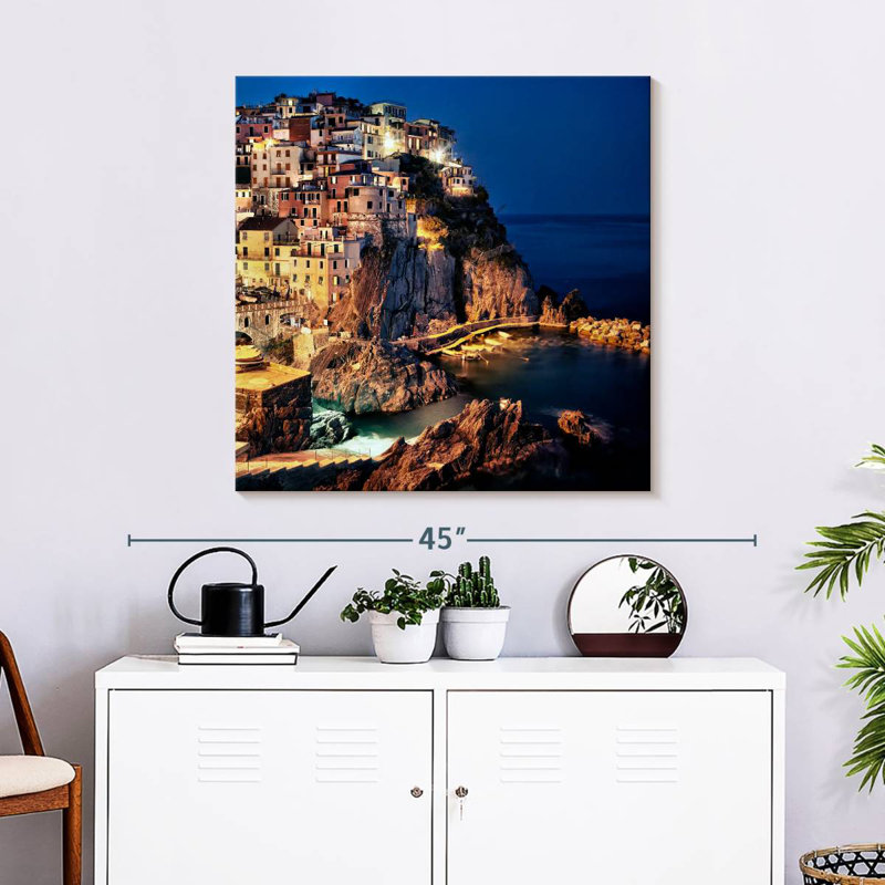 Gillard Manarola au Cinque De Terre, Italie, H 30 po x l 30 po