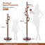 Solid Wood Freestanding 5 - Hook Coat Rack
