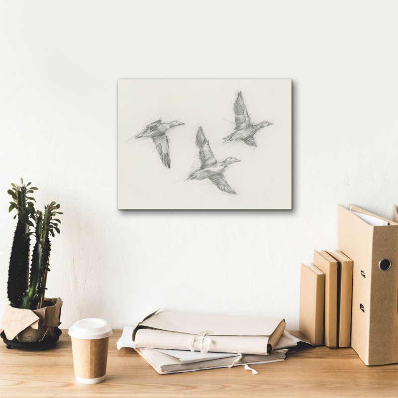  «Mallard Duck Sketch 1» par Ethan Harper, art mural sur toile, 16 po x 12 po, H 12 po x l 16 po