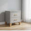 Table de chevet 2 tiroirs Premium avec poignées en métal pour la chambre à coucher ou le salon-130574785