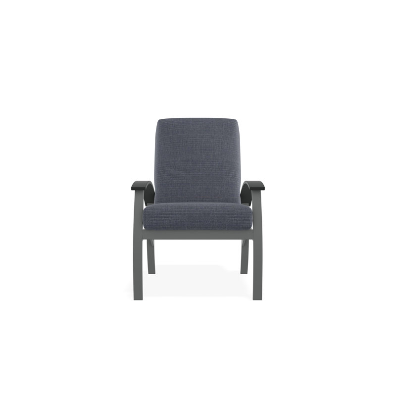 Belle Isle Cushion Deep Seating Arm Chair, Graphite, Proven Denim