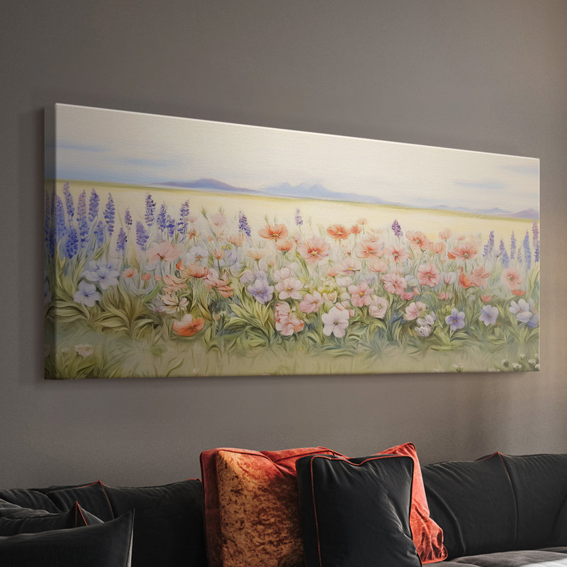 Botanical Series-CCXLIV- Toile tendue avec châssis - Prêt à accrocher, H 20 po x l 50 po